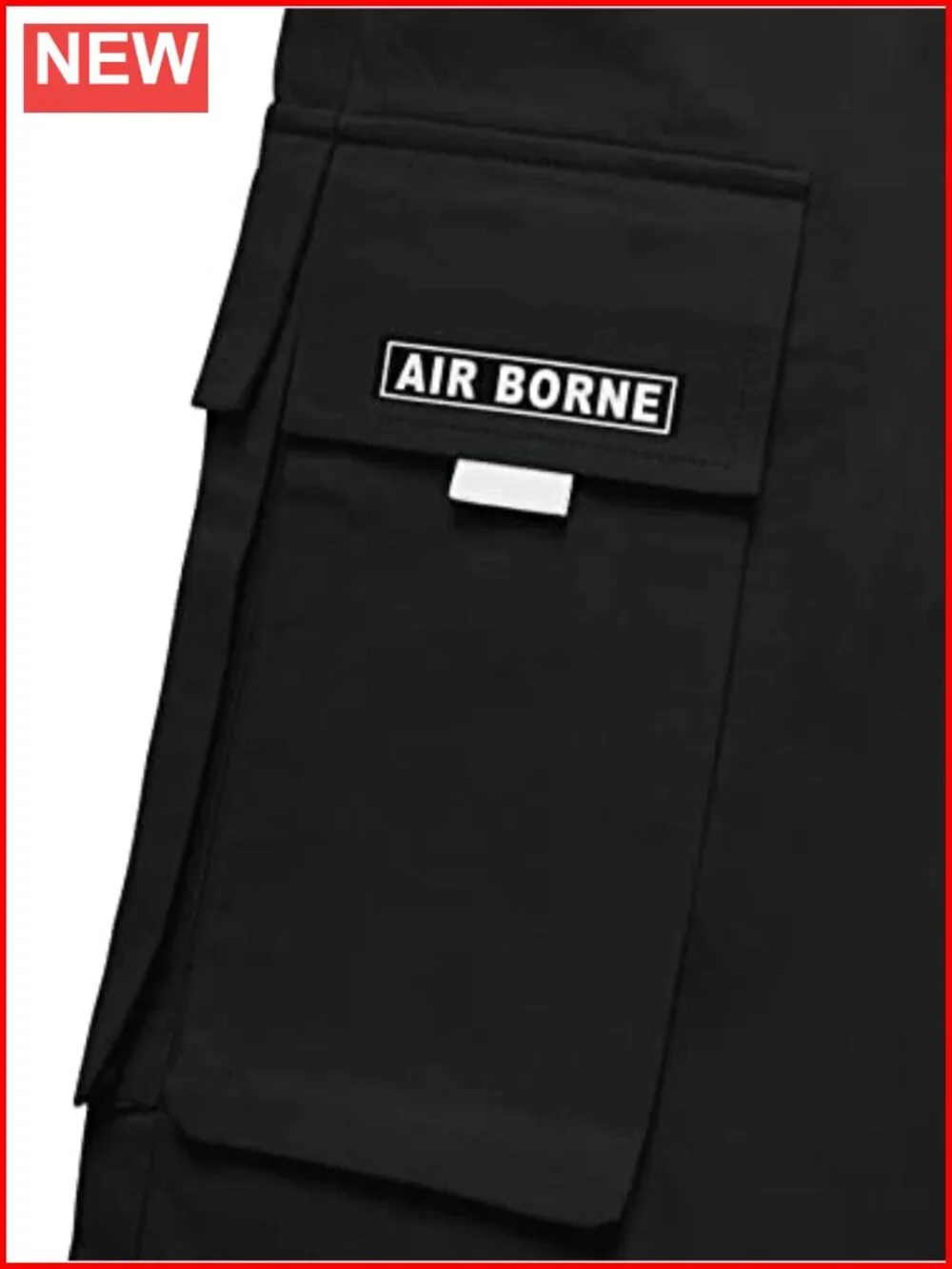 Men's Casual Drawstring Elastic Waist Flap Pocket Jogger Cargo Pants